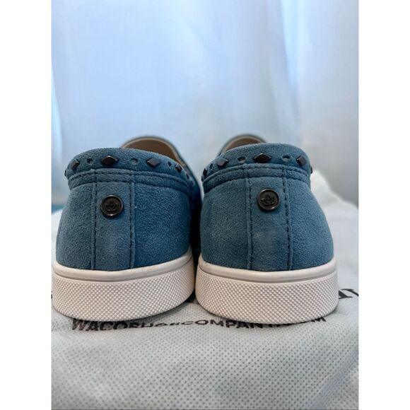 Spenco Orthotic Suede Water Repellent Slip-On Shoes Santa Blue Stone Size 6.5 - Picture 3 of 9